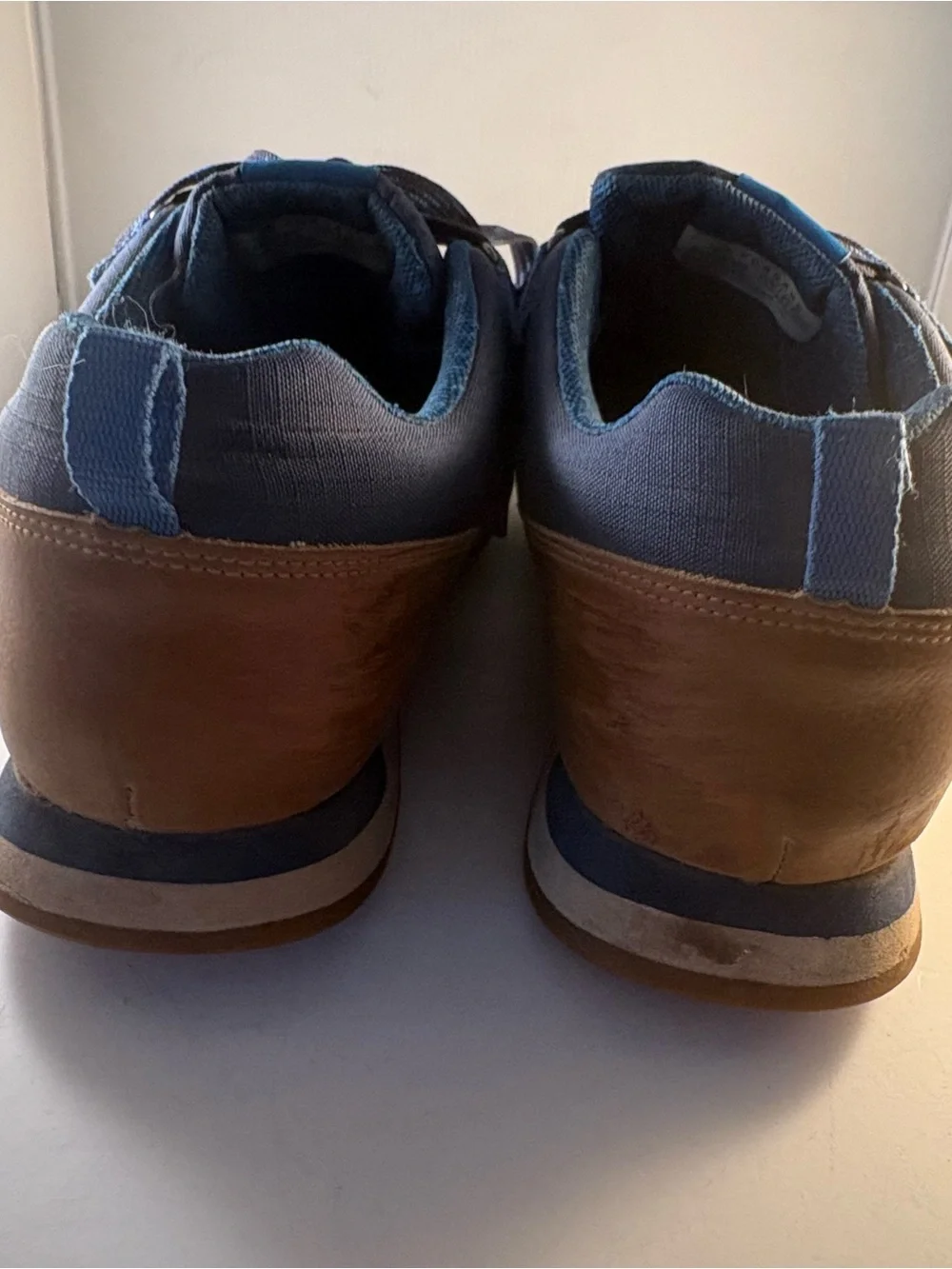Forsake Banks‎ Low Men 9.5 Hiking Shoes Sneakers Navy / Brown Leather Waterproof